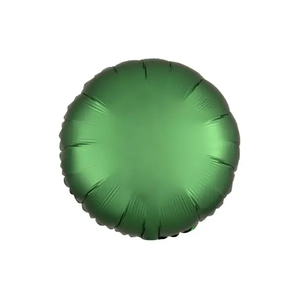 Ballon Hélium Métallique Rond - Vert Émeraude - Satin