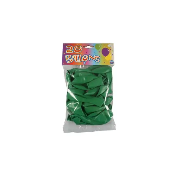 20 Ballons de Baudruche Vert Prairie