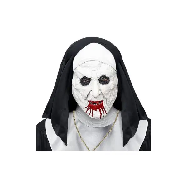 Demi-Masque de Nonne Terrifiante - Adulte