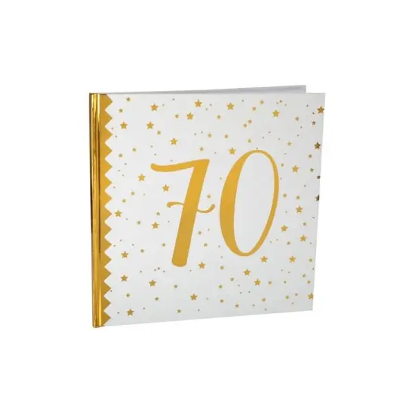 Livre d'Or Anniversaire - Blanc et Or - 70 ans