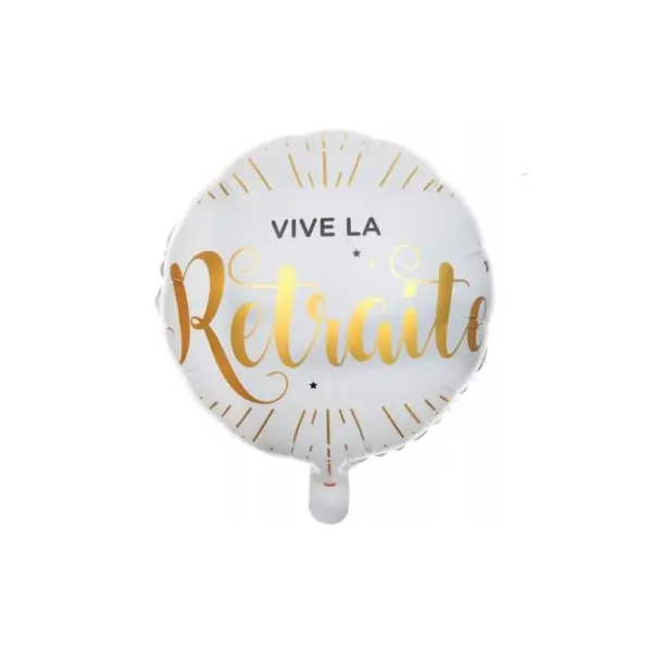 Ballon Hélium Rond - Vive la Retraite - Élégant