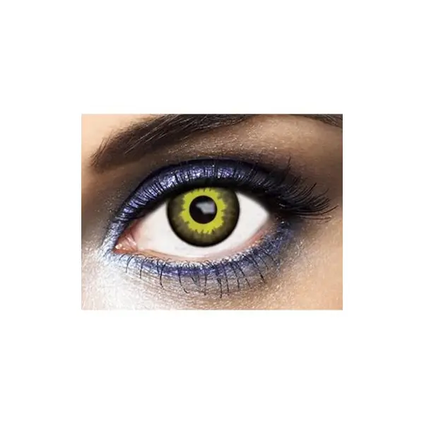 Lentilles Fantaisie " Eclipse " - Jaune - (Sans Correction) - 1 an