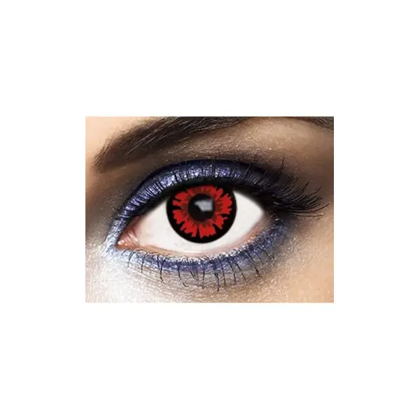 Lentilles " Red Manson " - Rouge et Noir - (Sans Correction) - 1 an