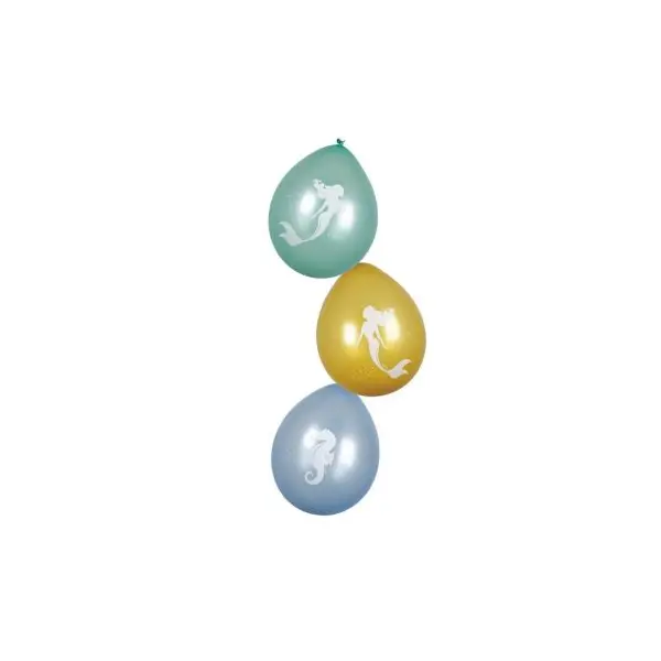 6 Ballons de Baudruche Latex - Sirène