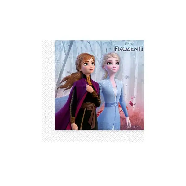 20 Serviettes de la Reine des Neiges 2 - 2 plis 33 x 33 cm