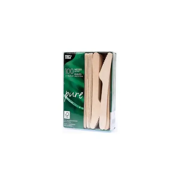 100 Couteaux - Bois - Pure - 16,5 cm