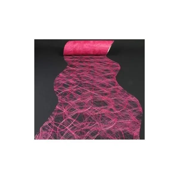 Chemin de Table Intissé 30 cm x 25 M - Fuchsia - Vagues