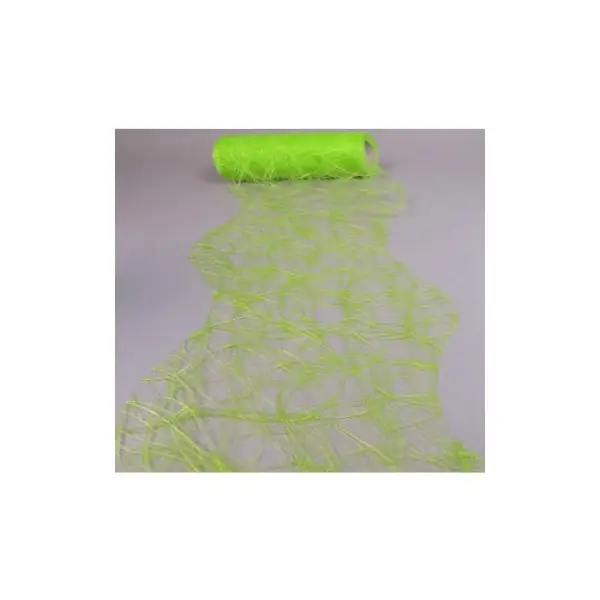Chemin de Table Intissé 30 cm x 25 M - Vert Kiwi - Vagues