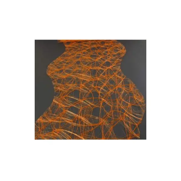 Chemin de Table Intissé 30 cm x 25 M - Orange - Vagues