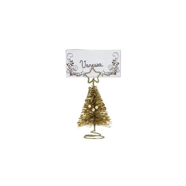 Marque Place - Noël - Sapin Métal avec Sequins - Or
