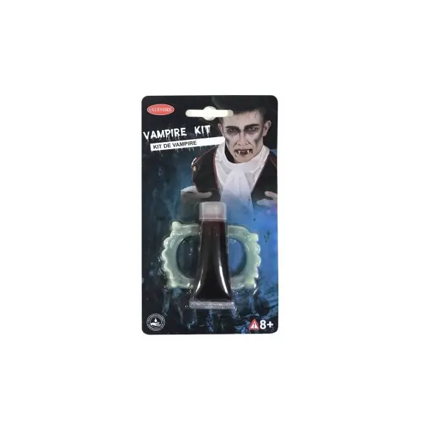 Kit Vampire - Dentier et Faux Sang