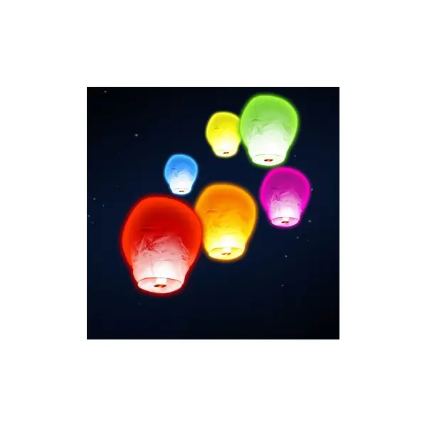 Lanterne volante "ballon" - Orange