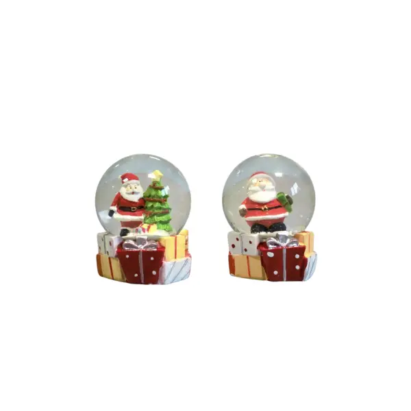 Décoration de Noël - Boule de Neige - 6,5 cm - Modèle au Choix
