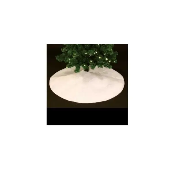 Tapis à sapin rond - Blanc Pailletée - Ø 100 cm