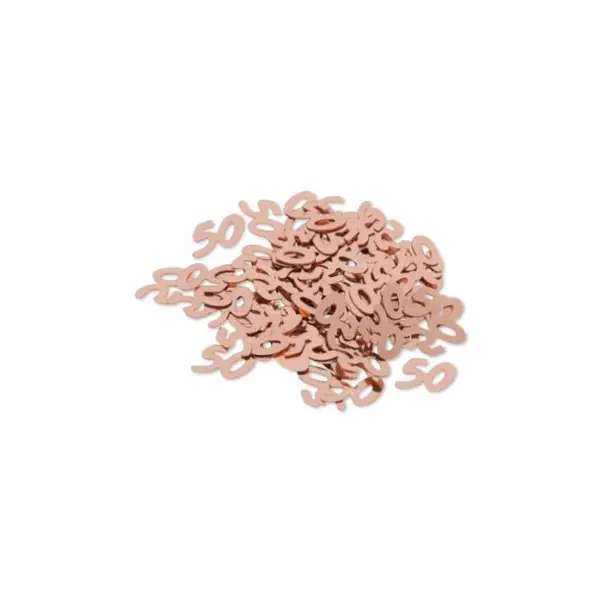 Sachet de confettis de table d'anniversaire "50 ans" - Rose gold