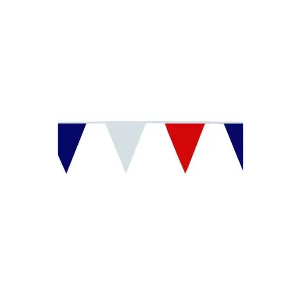Guirlande de Fanions Tricolores (Bleu Blanc Rouge)