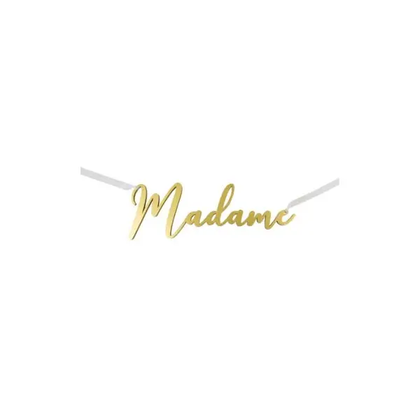 Décoration de chaise à suspendre « Madame » - Or métallisé