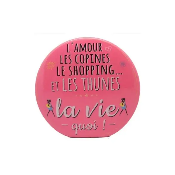 Tirelire Ronde - Rose - Les Copines, Le Shopping...