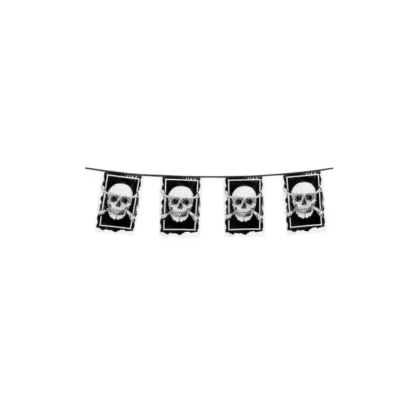 6 Pailles en Carton - Pirate, Crâne et Or