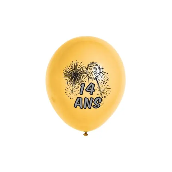 10 Ballons de Baudruche multicolore 14 ans