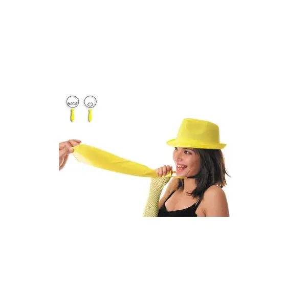 Cravate satinée - Jaune fluo