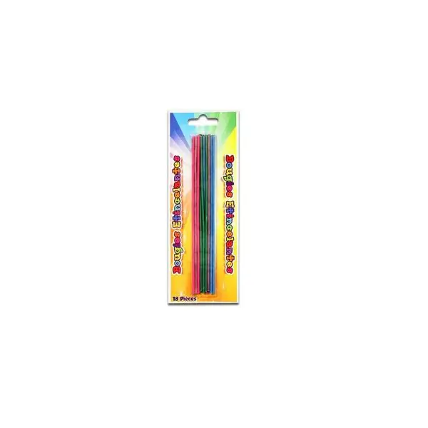 Pack de 10 bougies à flammes colorées