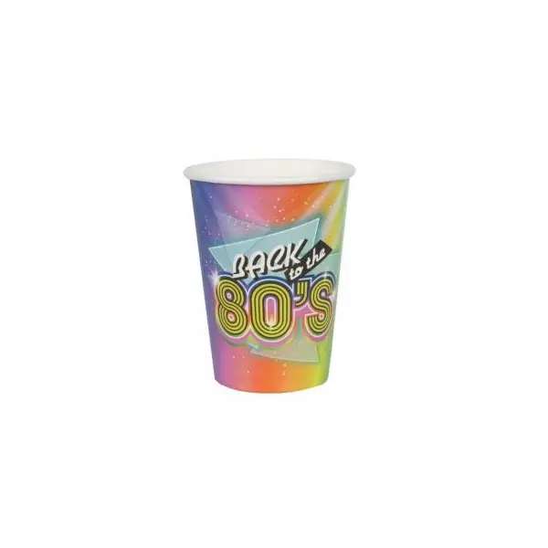 10 Gobelets en carton - Back to the 80's