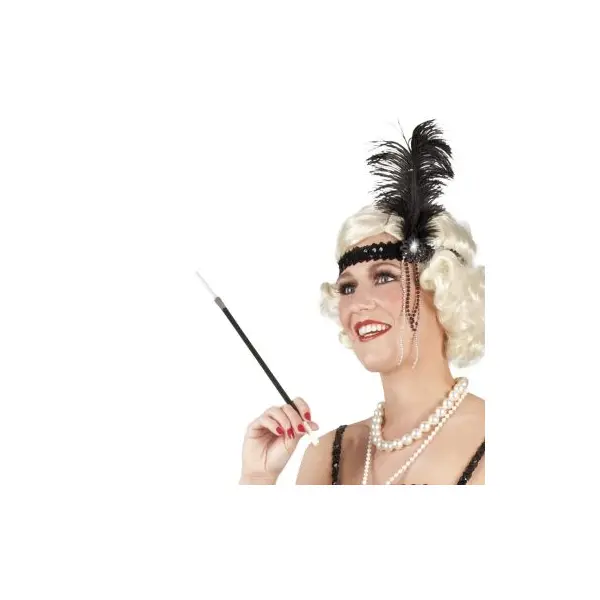 Fume-Cigarette Charleston Noir - 34 cm