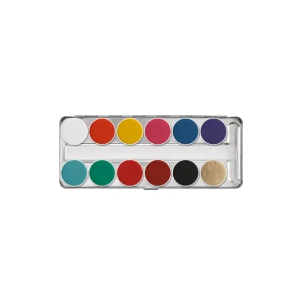 Maquillage Kryolan - Aquacolor - Palette de 12 couleurs - FP