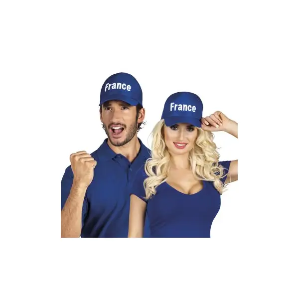 Bandeau Tricolore de Supporter Cheveux Bleus - France