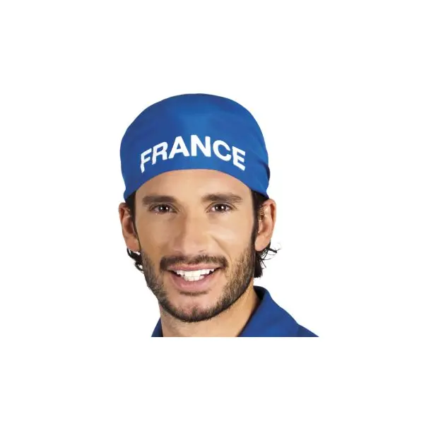 Bandeau Tricolore de Supporter Cheveux Bleus - France