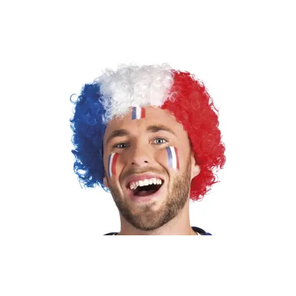 Bandeau Tricolore de Supporter Cheveux Bleus - France