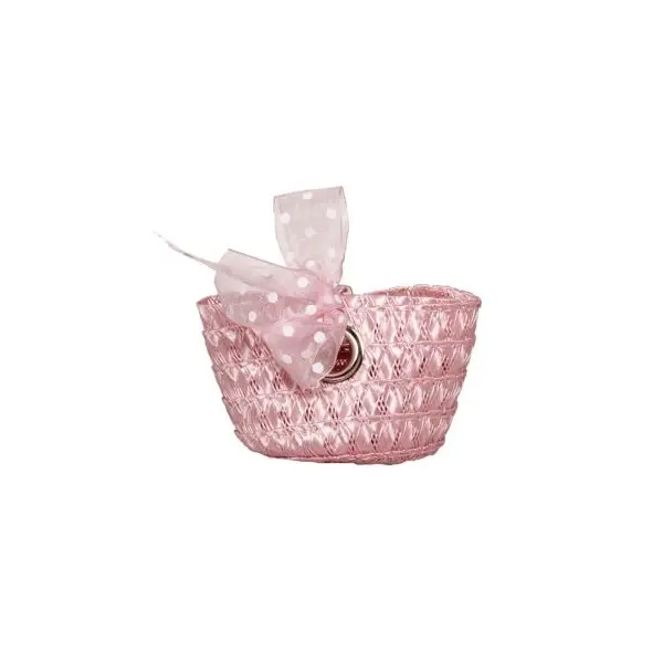 Petite panière à anneaux - Vieux Rose