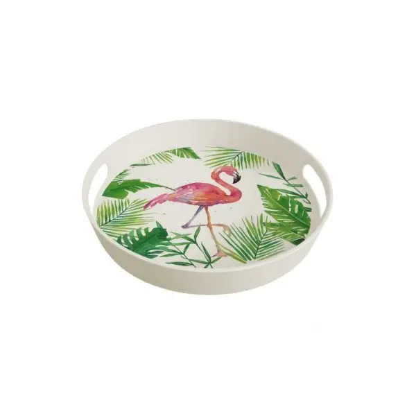 Plateau en Bambou - Flamant Rose