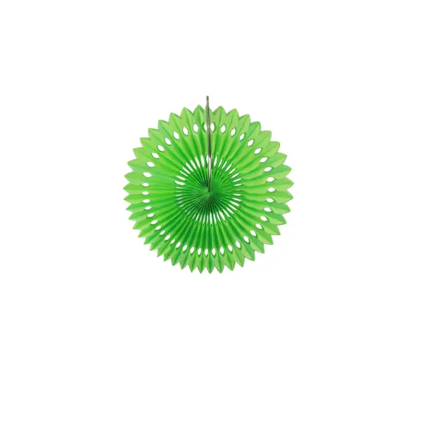 Rosace en Papier Vert à Suspendre - 30 cm