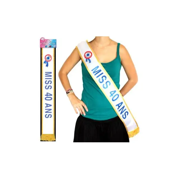Écharpe de Miss "Miss Sexy" Bleue