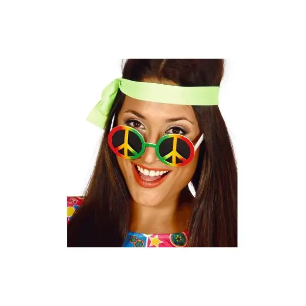 Lunettes Hippie "Peace and Love" Multicolore