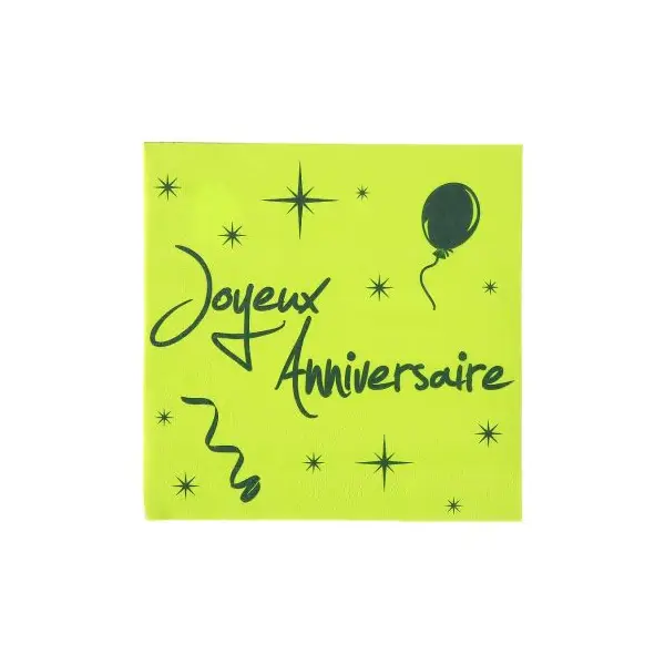 2 Bannières Pailletées " Joyeux Anniversaire " - Or & Argent