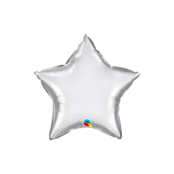 Ballon Hélium Métallique - Etoile - Chrome Argent