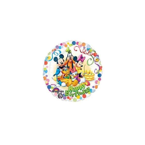 Ballon Hélium "Happy Birthday" - Mickey et ses Amis