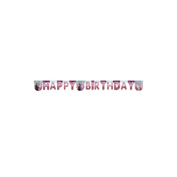Guirlande de Lettres - " Happy Birthday " de la Reine des Neiges 2 - 2 m
