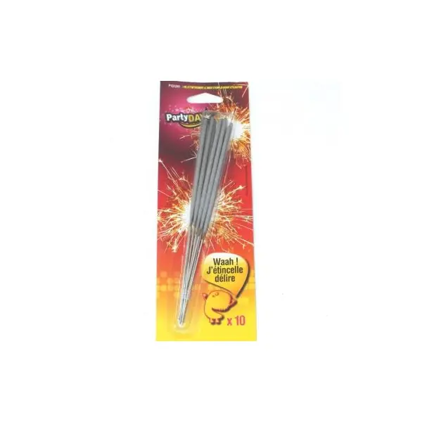 Blister de 10 cierges magiques - 18 cm