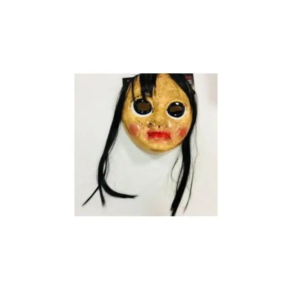 Masque en plastique de Poupée avec quelques cheveux