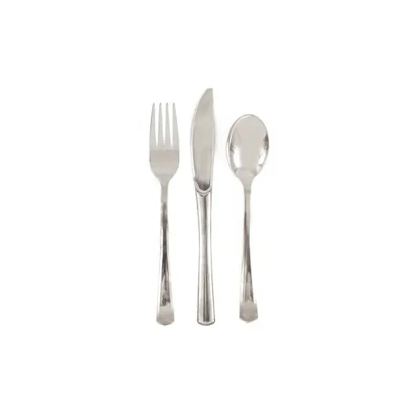 Sachet de 18 Couverts Réutilisables - Argent