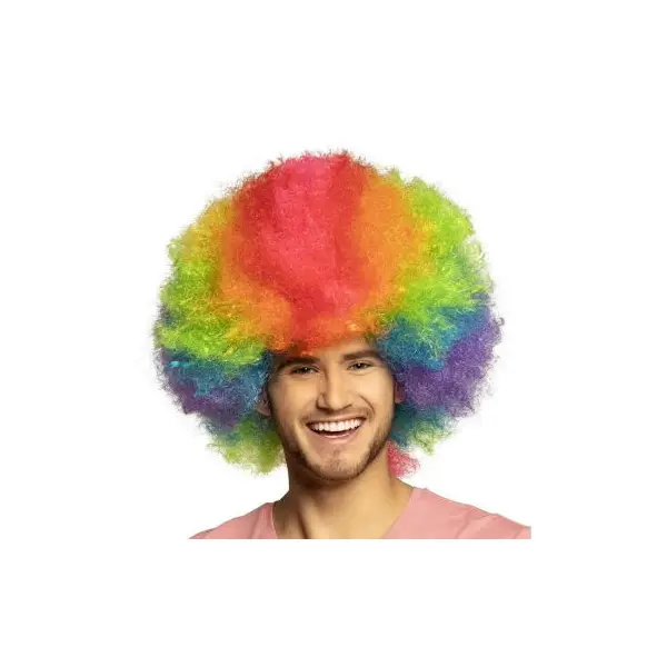 Perruque de Clown de luxe pour adulte - Multicolore
