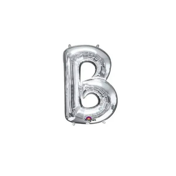 Méga Ballon Hélium - Lettre B - Argent