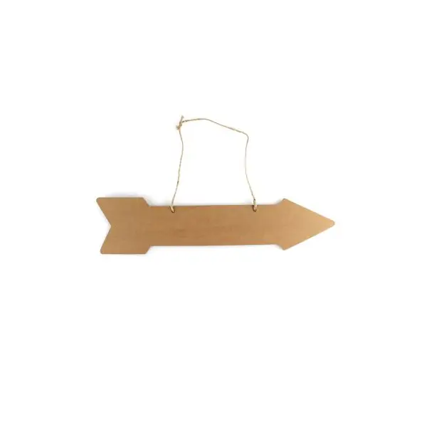 Lot de 3 flèches signalétiques carton ardoise avec craie