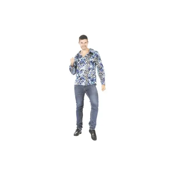 Chemise Psychédélique Bleue - Taille Unique