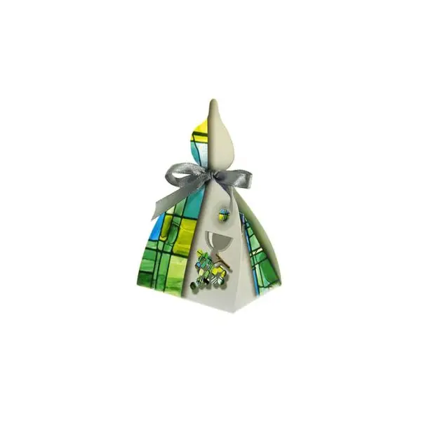 10 Étiquettes Porte-Noms Communion Vitrail