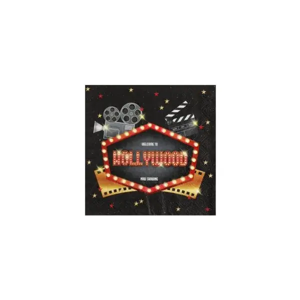 20 Serviettes en papier - Cinéma Hollywood